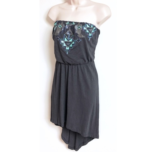 🆕 Express sequin hi low strapless dress - Picture 1 of 12